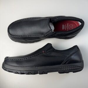 Twisted X 13W Black Leather Slip On Moc Toe Casual Comfort Shoes